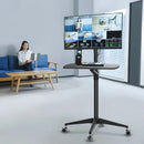 UT-2 Ergonomic Full Motion 2in1 Laptop Floor Stand Monitor Keyboard Support Height Adjust Moving Notebook Desk Home Office