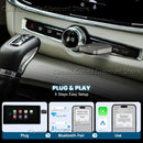 2025 NEW 2 In 1 Wireless Carplay AI Box Android Auto Plug And Play Applicable To Convert Original Car Wired Carplay To Wireless