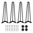 4/8/10/12/14/16/28/34IN 4 x Hairpin Table Hair Pin Legs Set with FREE Feet Protector & Screws for Furniture Bench Desk
