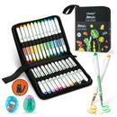 Ohuhu Nahuku Direct-Ink Acrylic Paint Markers | Flexible Brush Tip, High Opacity & Lightfast Set
