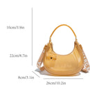Fashion Half Moon Shoulder Bag For Women 2025 Summer Waterproof PVC Transparent Crossbody Bag 8 Colors Jelly Mobile Phone Purse