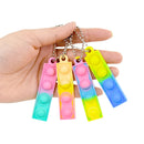 10/30pcs Mini Pop Fidget Toy Pack Dinosaur Party Favors Pop Keychain Stress Relief Toys For Kids Birthday Party Gifts Supplies