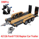 MOC Technical F150 Raptor Car Trailer Model Building Blocks for 42126 Tow Trucks DIY Assemble Bricks Educational Kids Toys Gifts