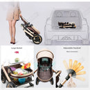 Baby Stroller 3 in 1 Easy Folding Multifunctional Stroller Travel Portable Baby Carriage Safety Seat EU Standard Free Shipping