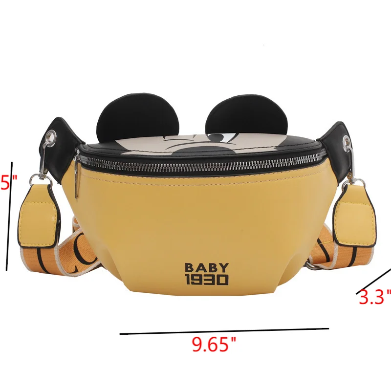 Fashion Belt bag Mickey Cartoon Cross-body Bag Cute Chest bag PU Leather Large Volume Waist Bag Fanny Pack