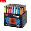 Jupai 1PCS Acrylic Marker Pens Plumones 24Color Painting Stationery Ceramic Glass Fabric Graffiti Waterproof Water-based