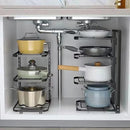 Adjustable Pot Rack Organizer Cabinet Storage Kitchen Organizer Pot Lid Rack Cookware Holders Home Storage Kitchen Accessories
