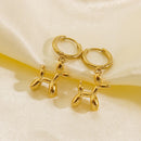 Beliebte Ballon-Hund-Anhänger Dangle-Ohrringe für Frauen Metall-Stil Süße Canimal Creolen Mode Schmuck Hochzeit Party Geschenke