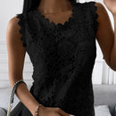 Sommer Elegante Blumen Spitzenweste Mode Damen Jacquard Ärmellose Tops Lässige Damen Vintage T-Shirt Camisole Halter Top 19312