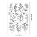 1Sheet Spring Cherry Blossom Season Clear Stamps for DIY Scrapbooking Flowers Silicone Clear Stamp Seals for Cards Making Photo