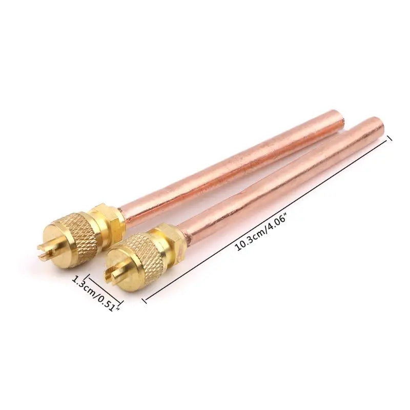 10pcs Air Conditioner Refrigeration Access Valves 6mm OD Copper Tube Filling Par