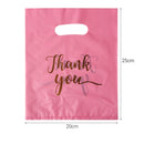 100/50/10Pcs Thank You Gift Bags Wedding Birthday Guest Gift Wrap Plastic Shop Bags Small Business Candy Pastry Store Packaging