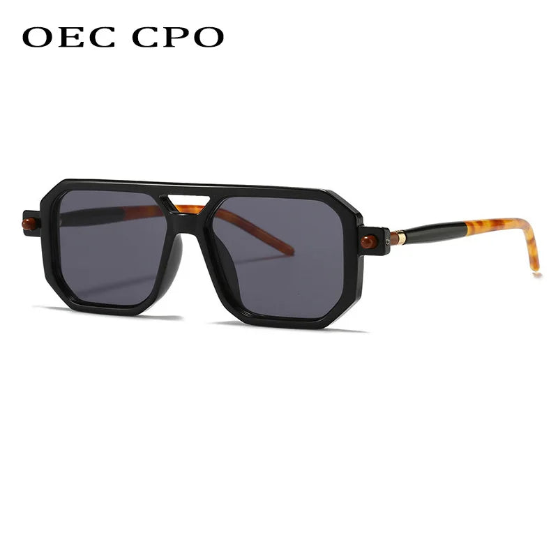 OEC CPO Punk Square Sunglasses Men New Fashion Big Frames Sun Glasses Women Retro Vintage Brand Design Eyeglasses UV400 Eyewear