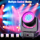 Yiflamefly 19X15W Beam Moving Head Light DMX512 RGBW 4IN1 LED Stage Light For DJ Karaoke Dance Hall KTV Disco Bar Stage Lighting
