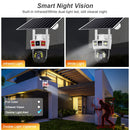 6K 12MP HD Solar Camera 4G SIM Card Wifi Outdoor IP Wireless Security CCTV Surveillance PTZ Night Vision PIR Human Detection Cam