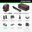 YEVOLT YVGLL4XS12T Series Green Laser Level 3-Plane 12-Line Self-leveling 360 3D Horizontal & Vertical Power Measuring Tools