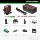 YEVOLT YVGLL4XS12T Series Green Laser Level 3-Plane 12-Line Self-leveling 360 3D Horizontal & Vertical Power Measuring Tools