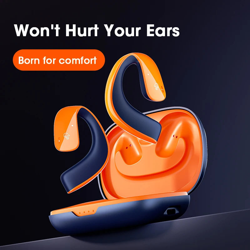 Niye Air Conduction Bluetooth 5.3 Earphones Open Ear Clip Wireless Headphone with Mic Sports Headsets for Android IPhone Samsung