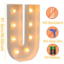 91.5CM DIY Name Giant Led Light Letter Frame Box Wedding Valentine's Day Party Decoration Anniversary Baby Shower Birthday Decor