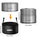 The Ember Basin | 19" Smokeless Stainless Steel Outdoor Fire Pit