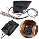 201 Piezo Pickup Acoustic Guitar Preamp 4 Band Acoustic Guitar Pickup Preamp EQ Tuner Mic Blend Preamp for Fishman Presys+