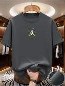 Trendige Kurzarm-T-Shirts für Herren und Damen, beliebter Sommerstil, vielseitig, figurbetont bedruckte Rundhals-Oberteile