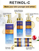 Ultimate Whitening Skin Care Set, With Retinol, Collagen, Remove Dark Spot, Moisturize, Nourish, Lighten Skin For All Skin Types