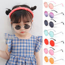 Niedliche Kinder Süßigkeiten Farbe Sonnenbrillen Jungen Mädchen Retro Rundrahmen Sonnenbrillen UV 400 Wild Britischer Stil Kinderbrillen Zubehör