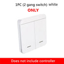 Szaoju Wifi Wireless Remote Switch Tuya Smart Life Home APP + RF 433Mhz Relay Timer Module Wall Lamp Switch AC110V- 220V