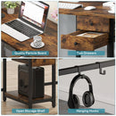 Tribesigns 78.74’’ Two Person Desk with 2 Drawers, Long Double Computer Desk Gaming Table with Shelves