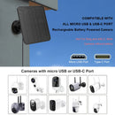 10W 5V Solarpanel Micro USB+Type-C 2in1 Outdoor Solar Ladepanel 3m Ladekabel für Überwachungskamera für Eufycam 3C/2C