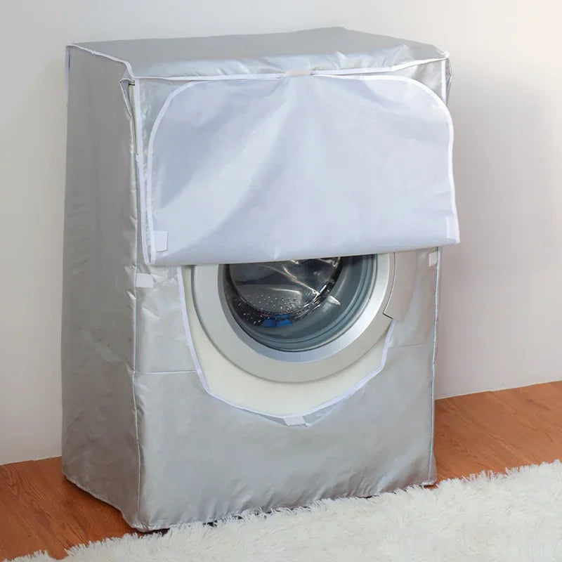 Washing Machine Cover Protector Silver Coating Protective Front Load Laundry Dryer Sunscreen Protection Dustproof Waterproof