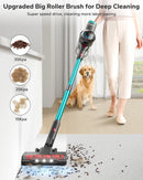 HOMPANY  Vacuum Cleaner for Home with Self-standing,450W/40Kpa 60 Mins Long Runtime, Anti-tangled Stick Vacuum with LED Display