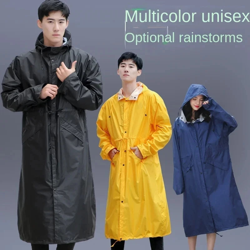 Adult raincoat female fashion hiking long increase waterproof windbreaker light body poncho male Japanese and Korean version