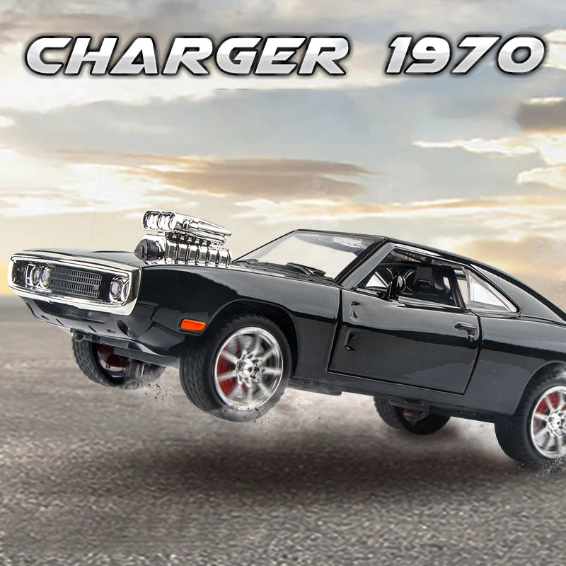 1:24 Dodge Charger 1970 Fast & Furious Alloy Car Diecasts & Toy Vehicles Car Model Sound and light Car Toys For Kids Gifts