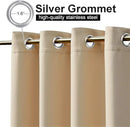 Custom Blackout Curtain Outdoor Waterproof Windproof Curtains Top Bottom Grommets Curtain for Balcony/Garden/Patio/Porch/Pool