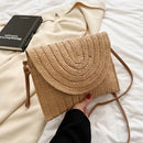 Summer Beach Straw Clutch Bag Cute Crossbody Bag for Women Travel Shoulder Bags Purse Ladies Casual Wicker Handbags