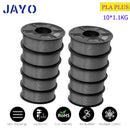 JAYO 3D Filament Printer PLA PLUS/PLA /PETG/PLA+2.0/ABS/TPU 1.75mm 10Rolls for FDM 100%No bubbel 3D Printer Materials DIY Gift