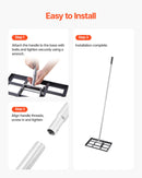 VEVOR Lawn Leveling Rake with Handle Ground Plate Rust-Resistant Carbon Steel Soil Leveler Effort Saving Lawn Leveling for Yard