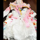 Spanish Bow Snow White Princess Dress Girls Lolita Vestido Children Birthday Eid Easter Party Ball Gown Kids Lace Boutique Cloth