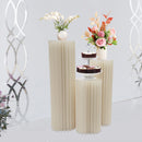 3pcs/2pcs Foldable Cardboard Centerpiece Display Cylinder Flowers Stand Columns Display for Wedding Party Garden Decoration