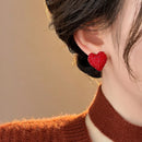 Valentine's Day Style Acrylic Shiny Retro Red Crystal Sweet Ladies Party Party Earrings