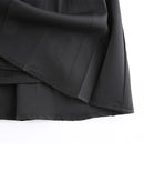 IAMSURE Preppy Style Casual Letter Embroidered 90s Pleated Skirt Korean Streetwear Fashion High Waist Mini Skirt For Women