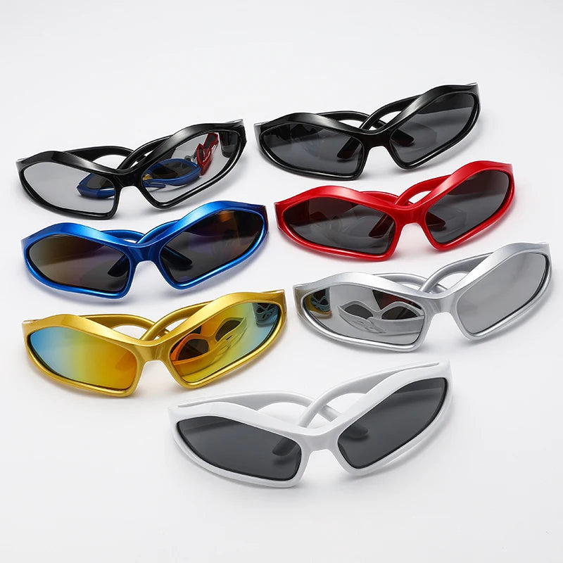 2024 Sports Future Technology Sensation Sunglasses Popular Y2K Oval Sun Glasses Hip Hop Fashion Glasses Female