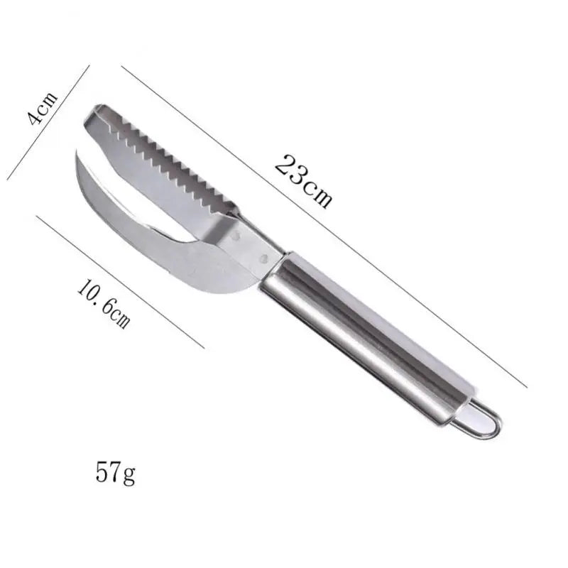 Stainless Steel 3 In 1 Fish Scale Knife Cut/Scrape/Dig Maw Knife Scale Scraper Sawtooth Peelers Scraping Boning Filleting