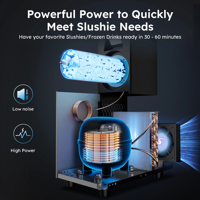 3/6L Commercial Slushie Machine Slush Maker Frozen Drink Maker Dispenser Ice-Cool Juice Smoothie Granita Vending Machine 110V