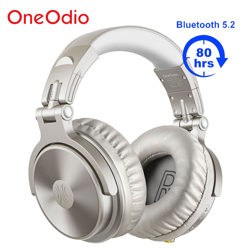 Oneodio Pro-C Wireless Headphones With Microphone 110H PlayTime Bluetooth 5.2 Foldable Deep Bass Stereo Earphones For PC Phone