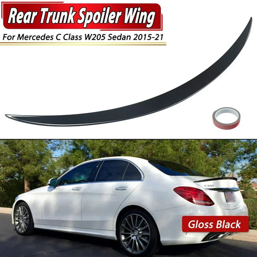 W205 4Door Sedan C63 C43 Style For Mercedes-Benz C-Class  Rear Spoiler C180 C200 C260 Rear Spoiler Trunk Wing 2015-2019