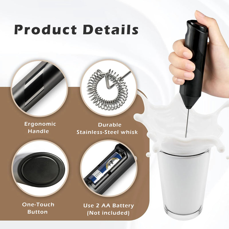 Electric Milk Foamer Coffee Whisk Mixer Mini Frother Handle Stirrer Cappuccino Maker Cooking Tools Blend Egg Beate