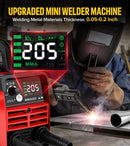 205Amp Mini Welding Machine 110V with Lift TIG, IGBT Inverter Arc Welder for DIY & Home Repair, Includes 25 Rods